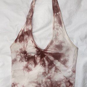 Brandy Melville Lena Tie Dye Cropped Halter Tank